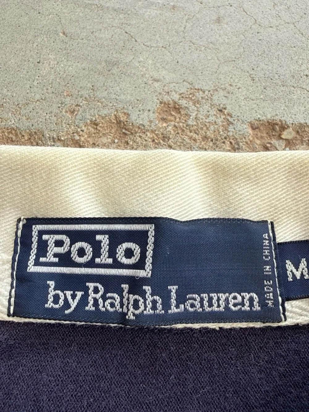Vintage Polo Ralph Lauren Red Navy Stripe Short Sleeve Rugby Shirt Mens